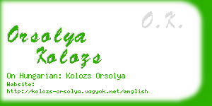orsolya kolozs business card